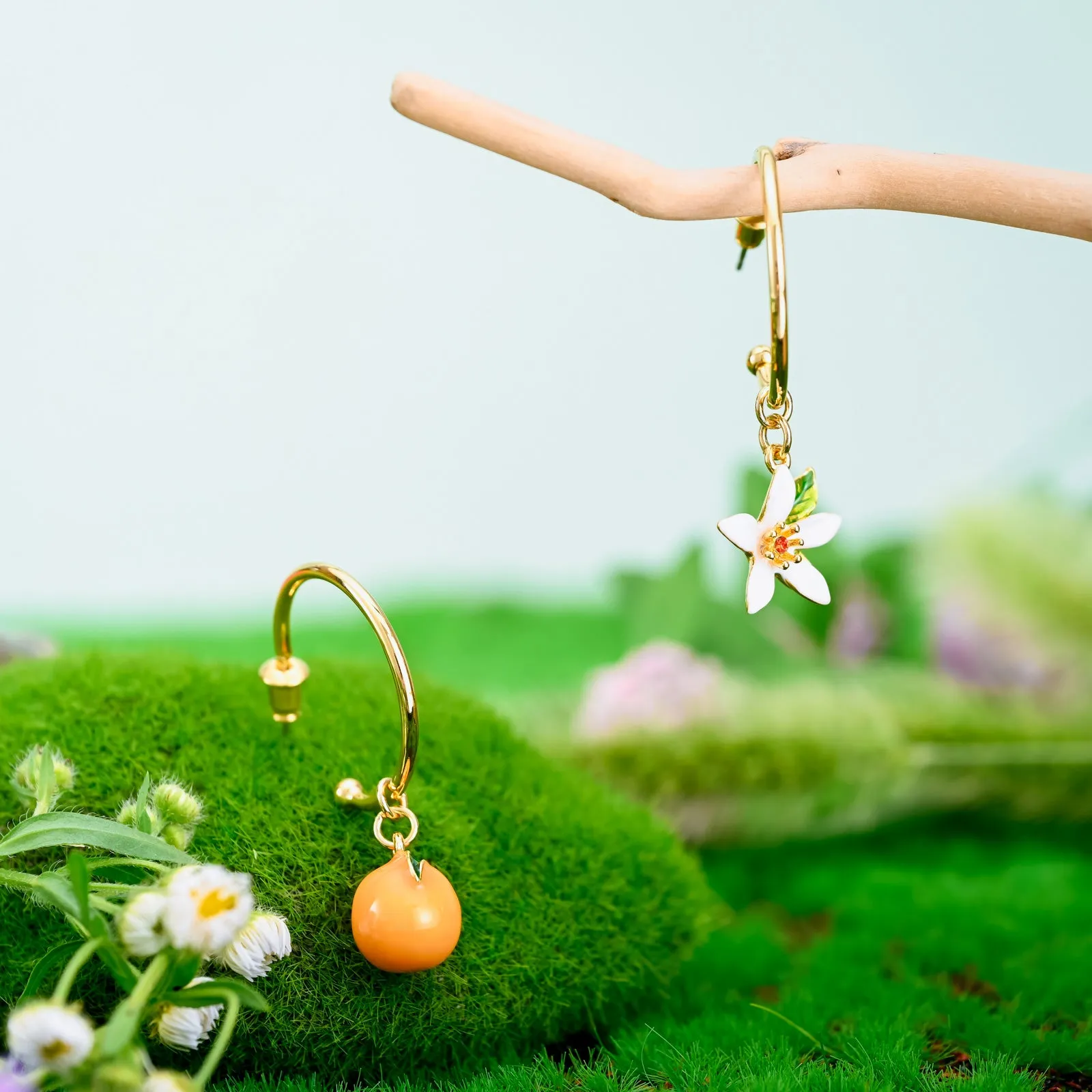 Orange Earrings sold by Selenichast product image thumbnail 2