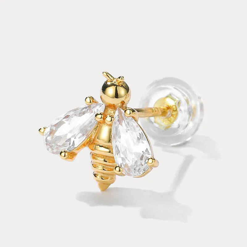 Diamond Bee Earrings sold by Selenichast product image thumbnail 4