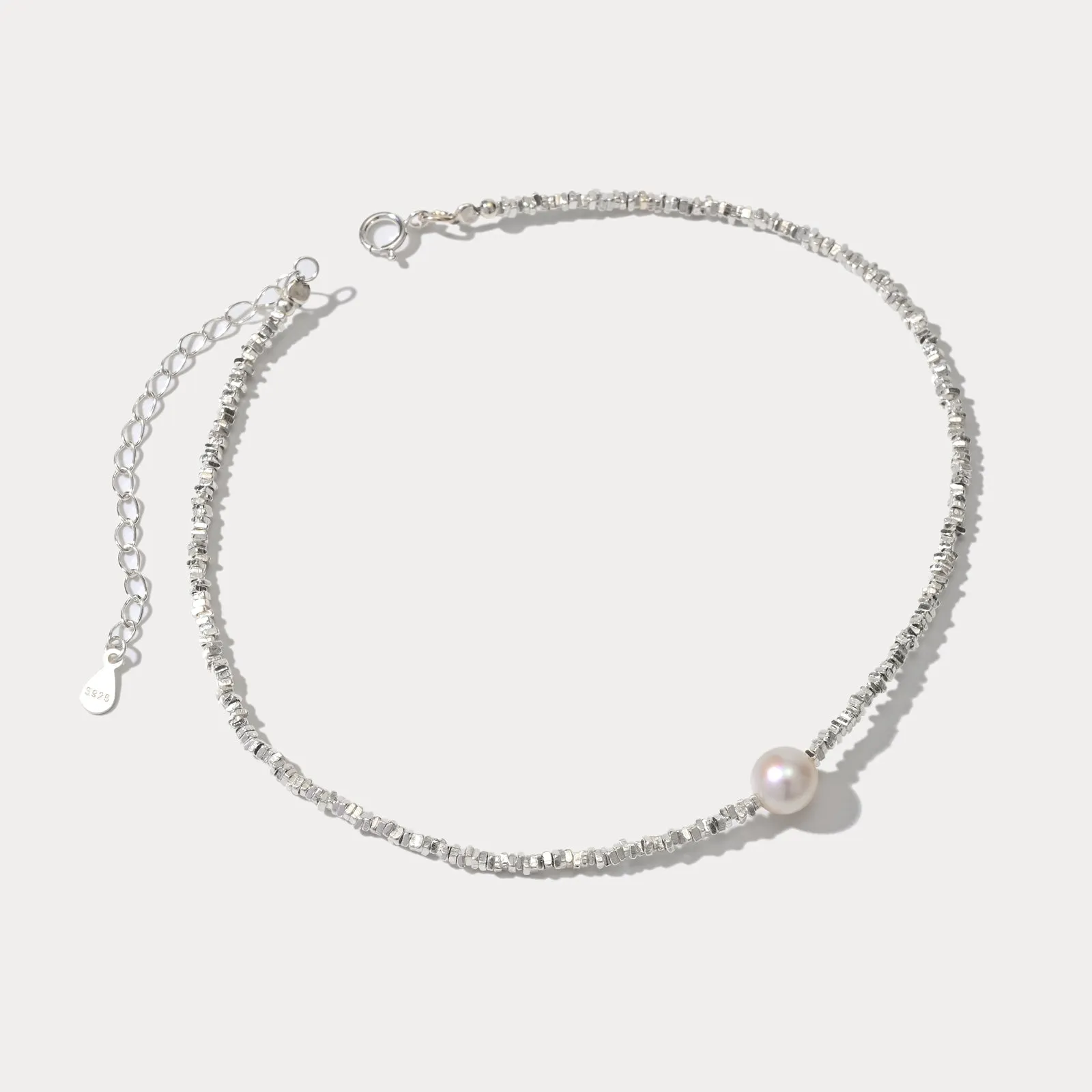 Silver Pearl Anklet sold by Selenichast product image thumbnail 5