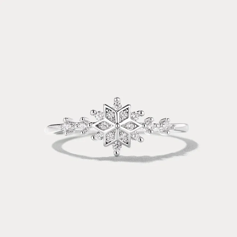 Snowflake Diamond Silver Ring sold by Selenichast product image thumbnail 2
