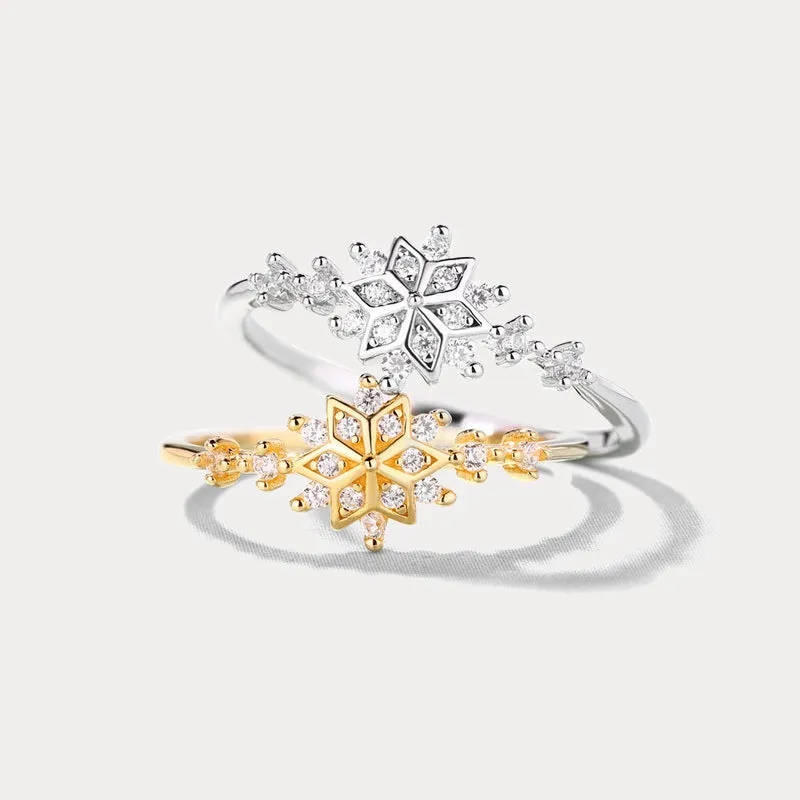 Snowflake Diamond Silver Ring sold by Selenichast product image thumbnail 3