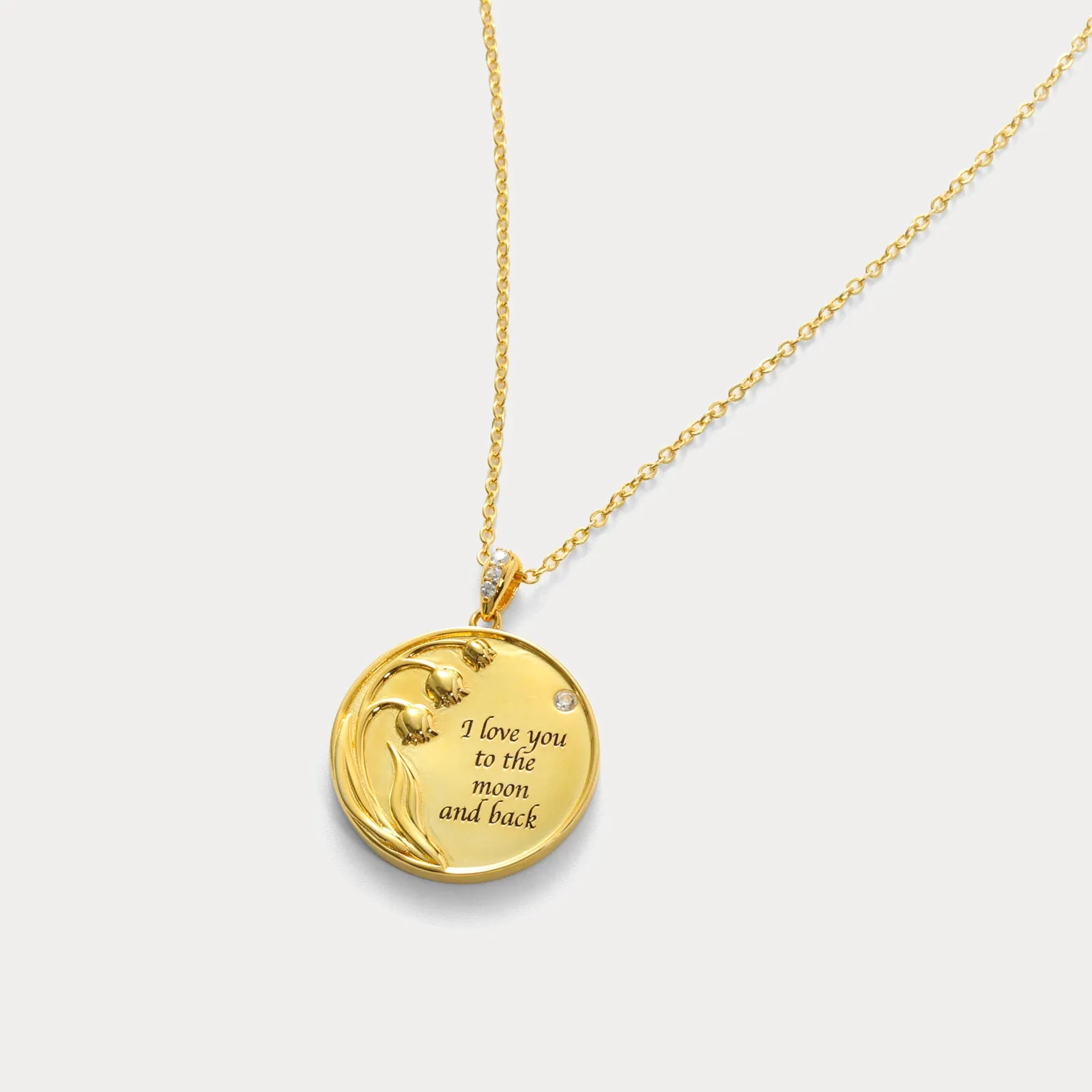 Lily of the Valley Personalized Pendant Necklace sold by Selenichast product image thumbnail 4