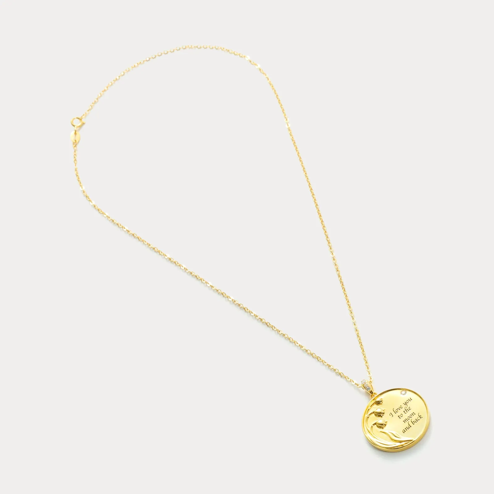 Lily of the Valley Personalized Pendant Necklace sold by Selenichast product image thumbnail 5