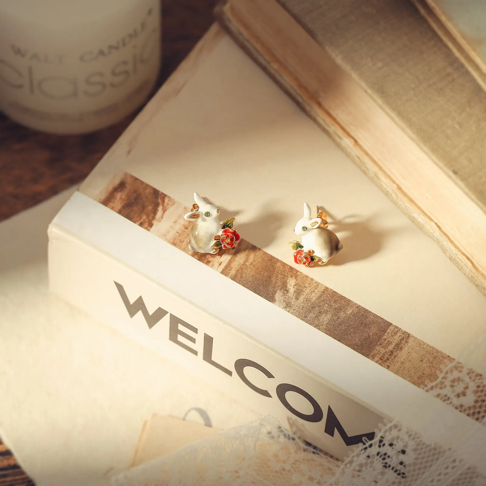 Secret Garden Rabbit Earrings sold by Selenichast product image thumbnail 4