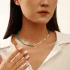 Turquoise Pearl Seed Bead Necklace sold by Selenichast