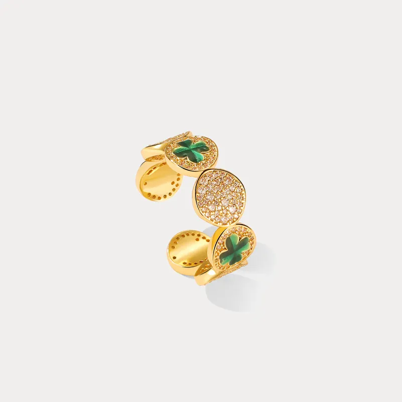 Four-leaf Clover Coin Ring sold by Selenichast