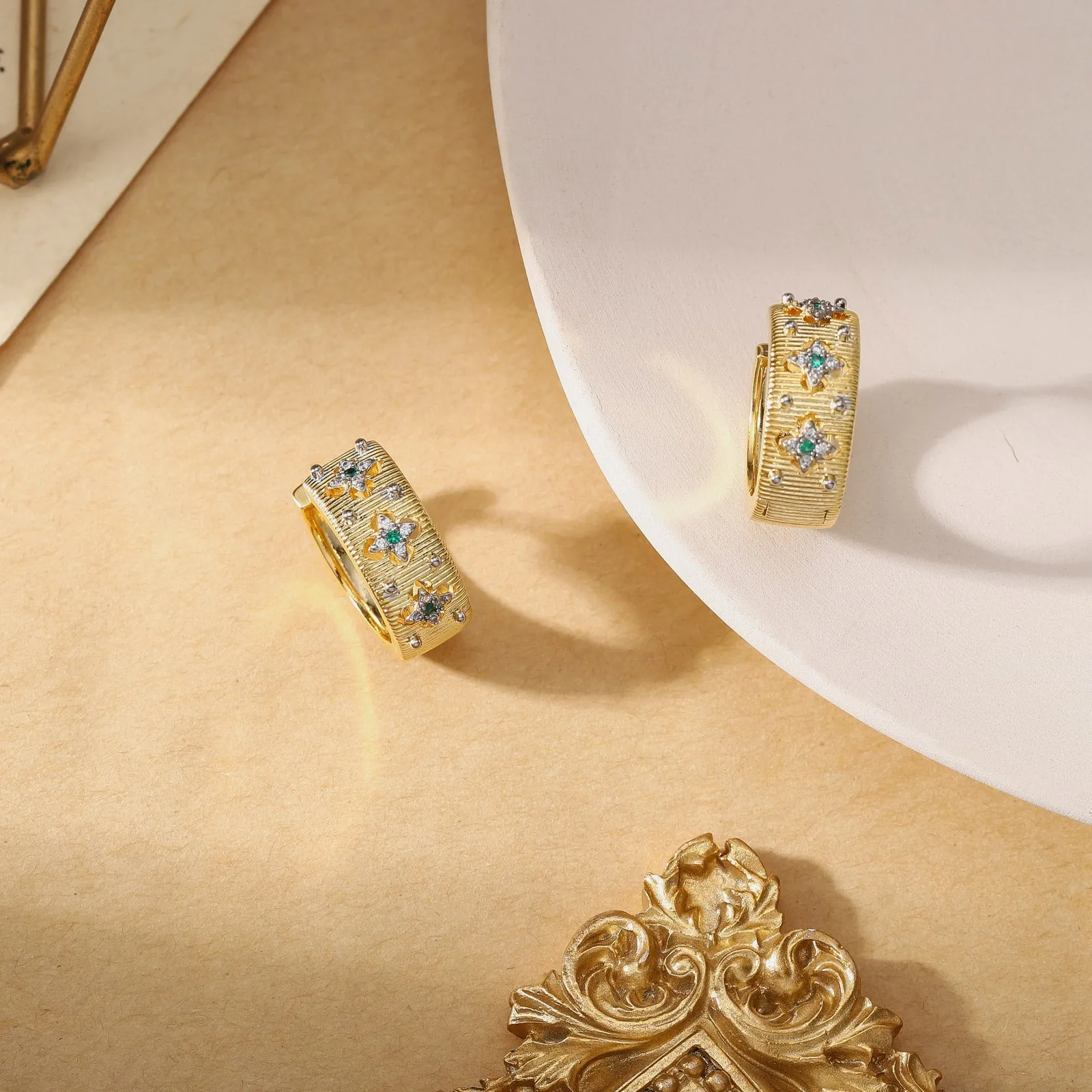 Cross Flower Hoop Earrings sold by Selenichast product image thumbnail 2