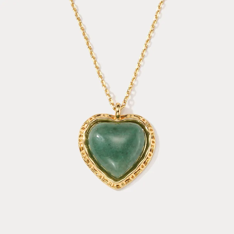 Emerald Heart Necklace sold by Selenichast
