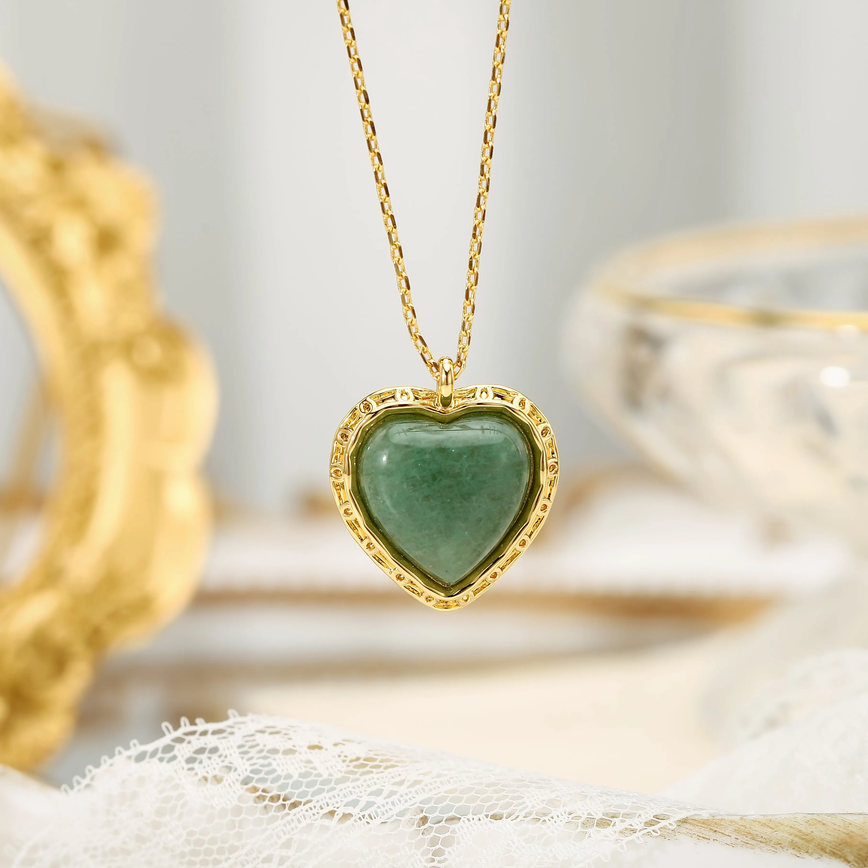 Emerald Heart Necklace sold by Selenichast product image thumbnail 2