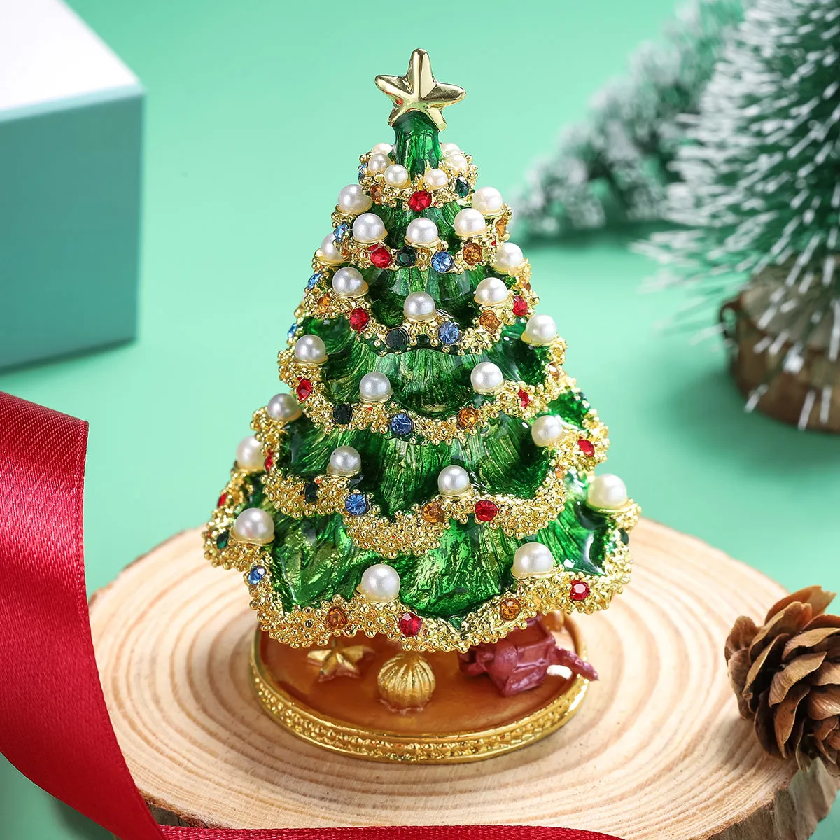 Christmas Tree Jewelry Box sold by Selenichast