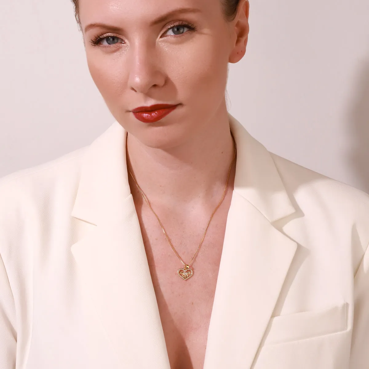 Diamond Mom Love Pendent Necklace sold by Selenichast product image thumbnail 4