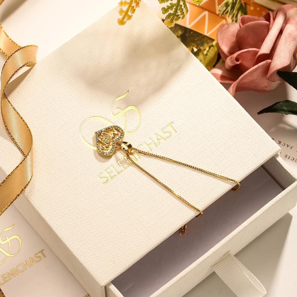 Diamond Mom Love Pendent Necklace sold by Selenichast product image thumbnail 5