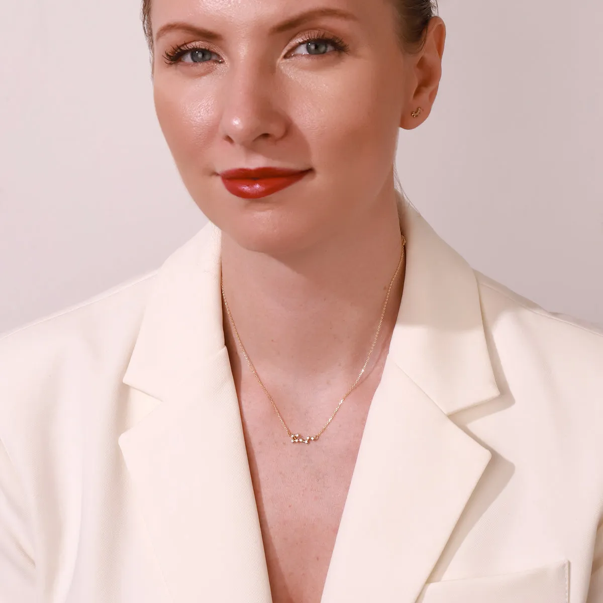 Scorpio Constellation Diamond Pendant Necklace sold by Selenichast product image thumbnail 4