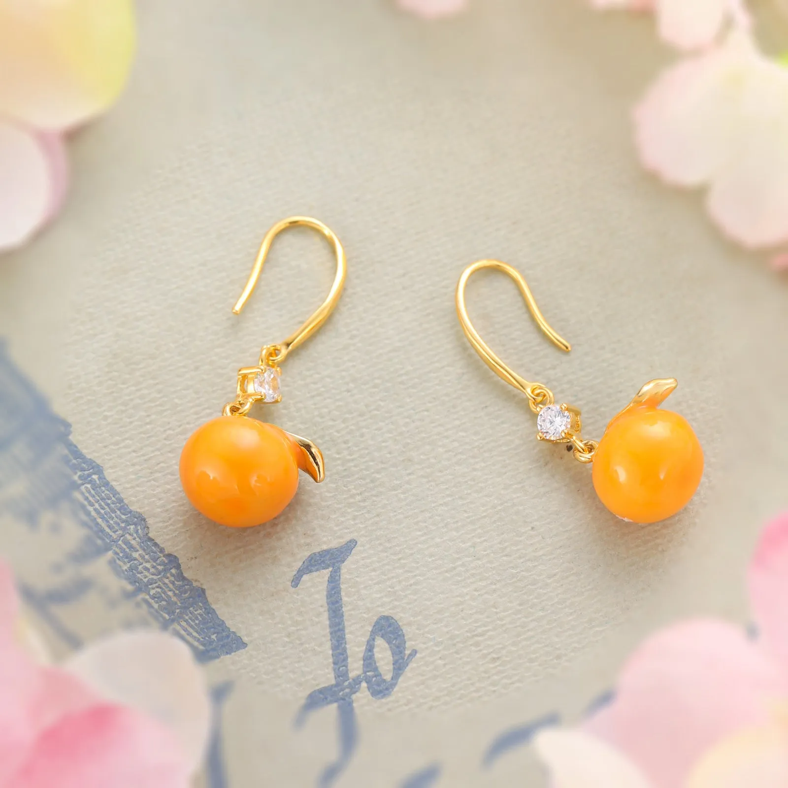 Orange Earrings sold by Selenichast product image thumbnail 2
