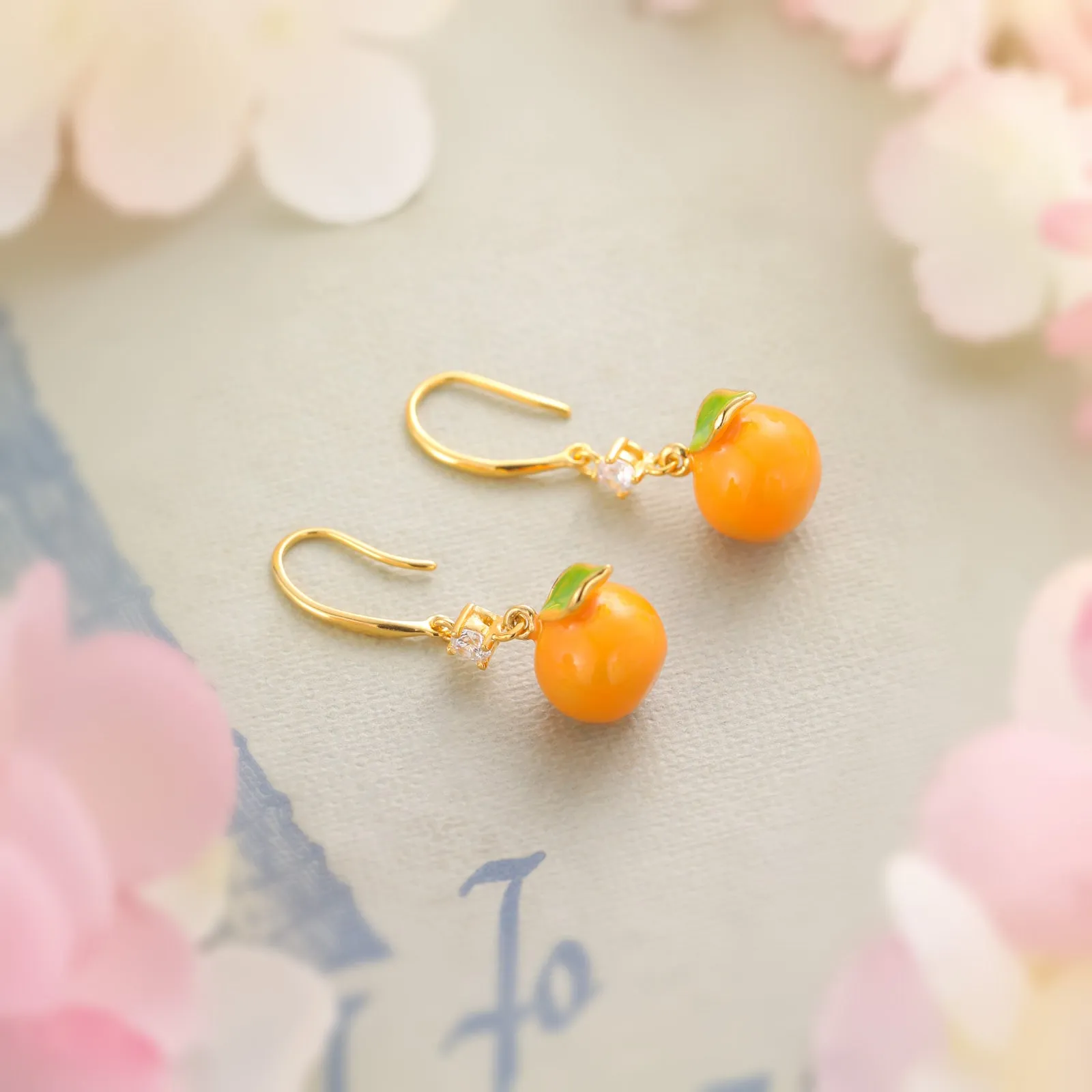 Orange Earrings sold by Selenichast product image thumbnail 4
