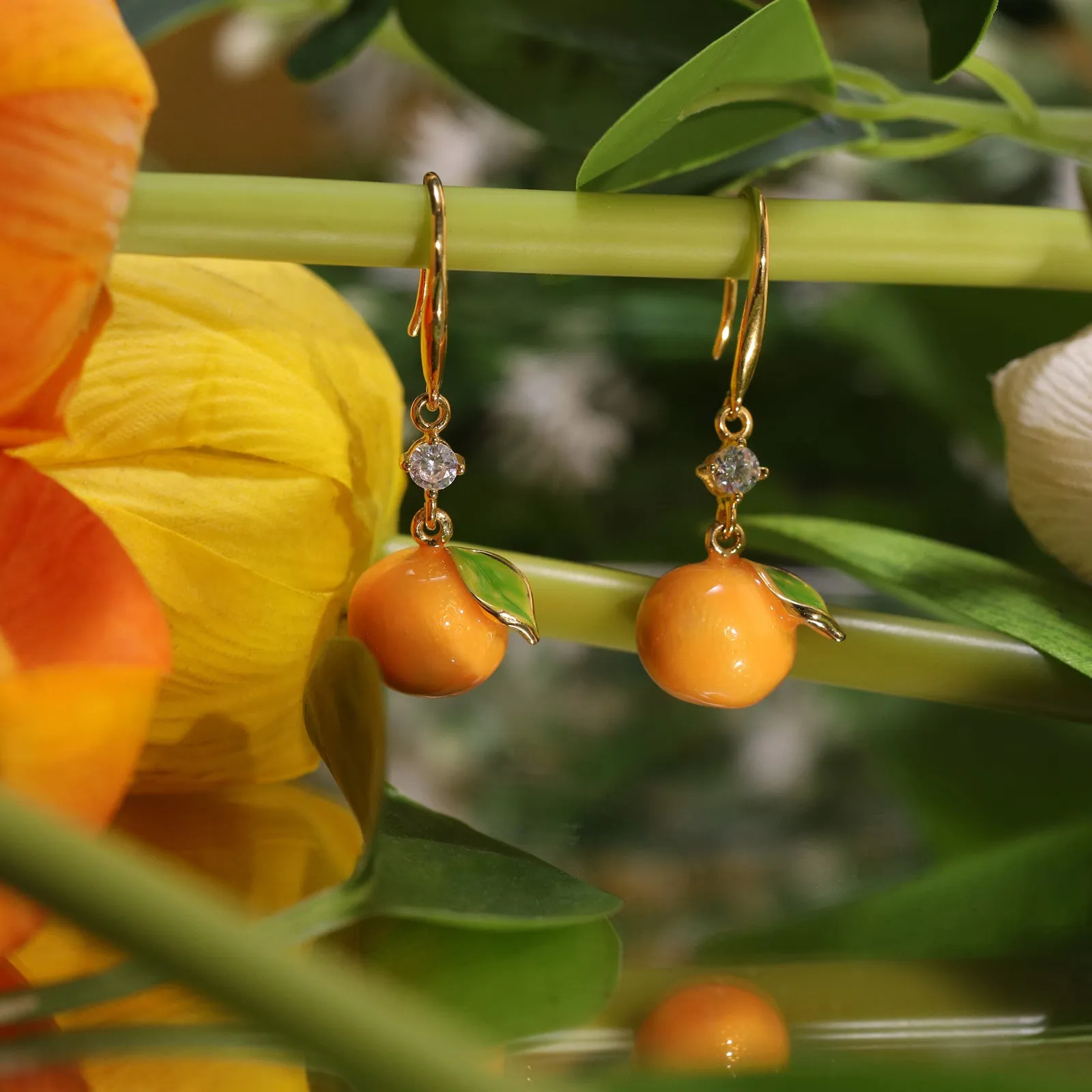 Orange Earrings sold by Selenichast product image thumbnail 5
