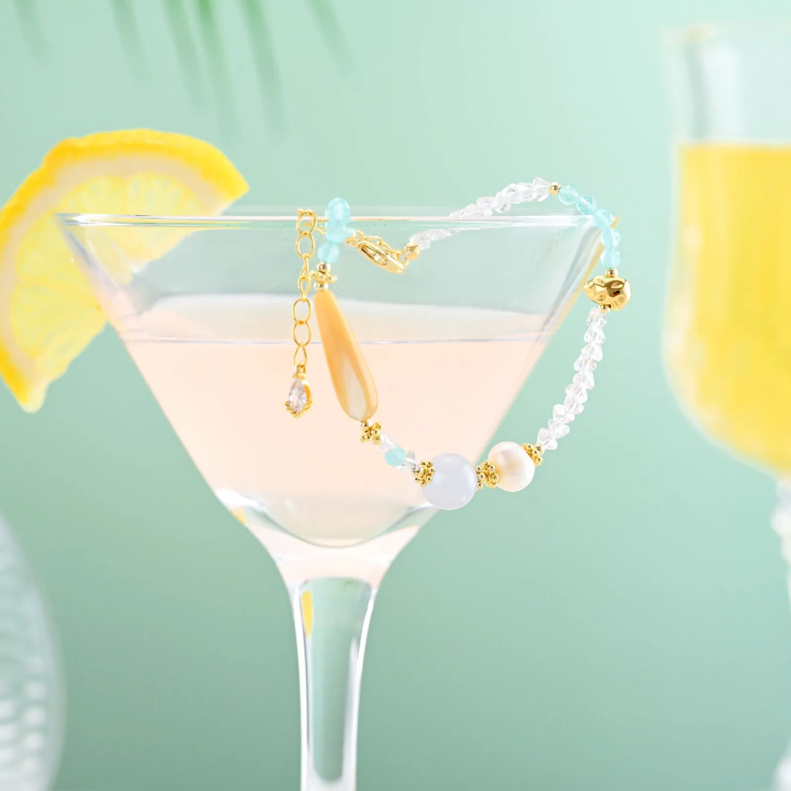 Peppermint Natural Stone Beaded Bracelet sold by Selenichast product image thumbnail 2