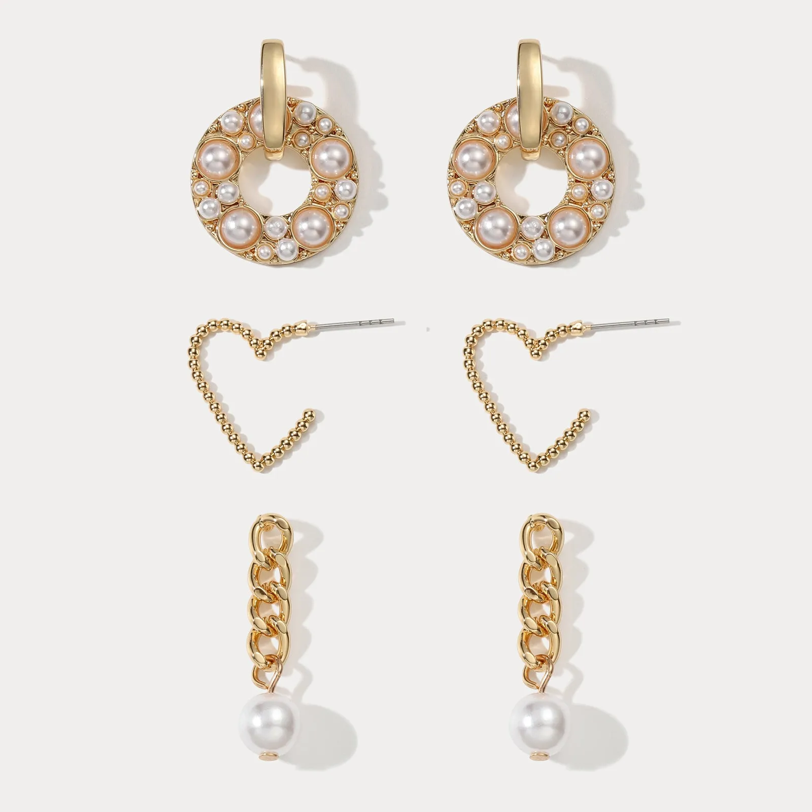 Pearl Earrings Set sold by Selenichast product image thumbnail 2