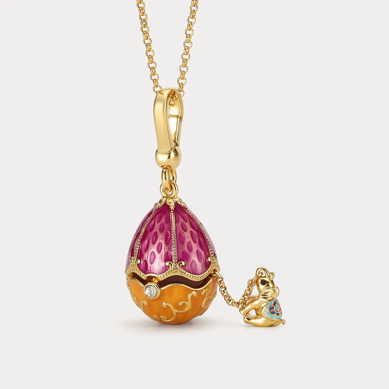 Elephant Egg Locket Necklace sold by Selenichast