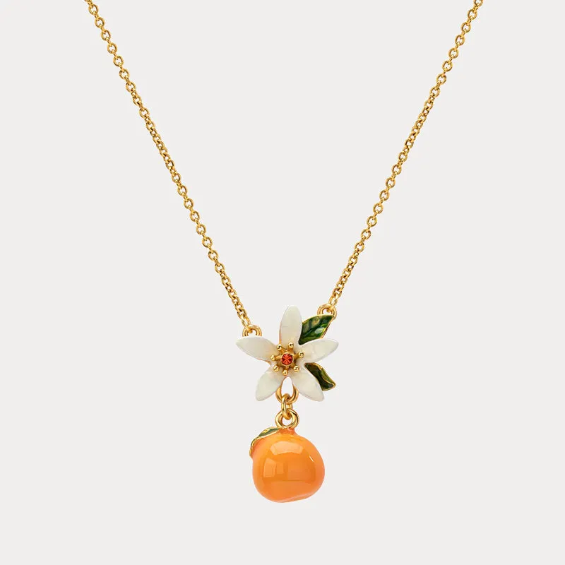 Orange Necklace sold by Selenichast