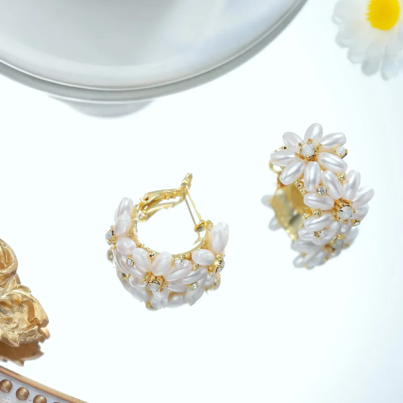 Pearl Floral Earrings sold by Selenichast