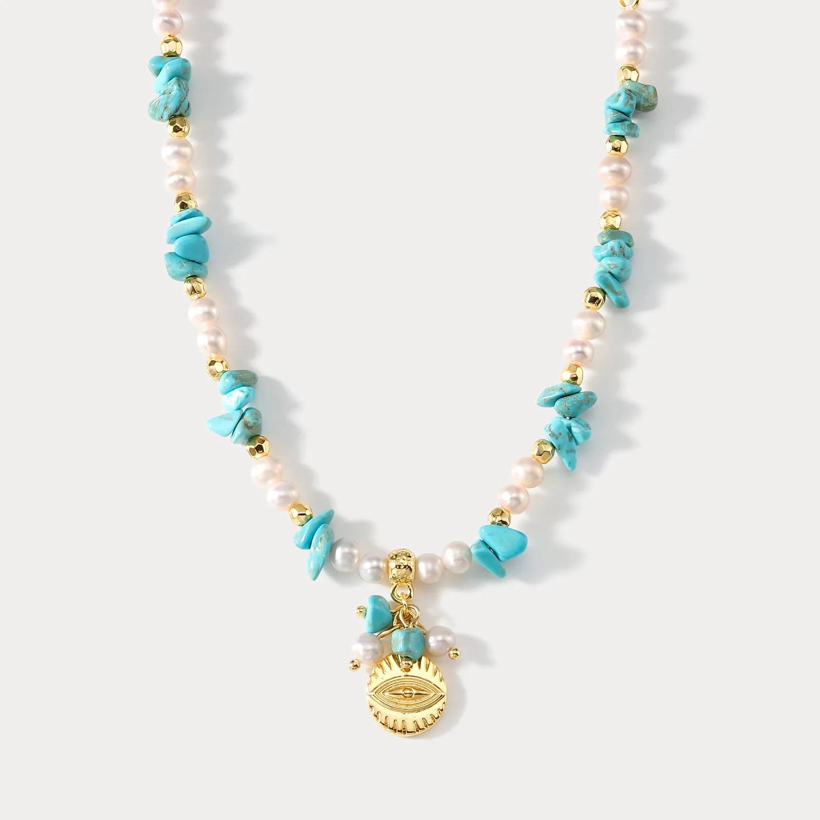 Evil Eye Turquoise Necklace sold by Selenichast