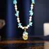 Evil Eye Turquoise Necklace sold by Selenichast