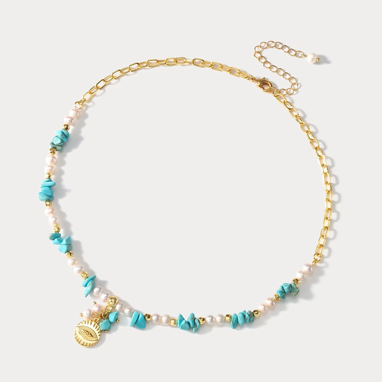 Evil Eye Turquoise Necklace sold by Selenichast product image thumbnail 5