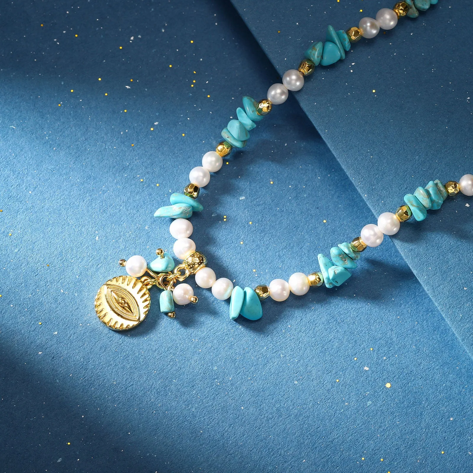 Evil Eye Turquoise Necklace sold by Selenichast product image thumbnail 3