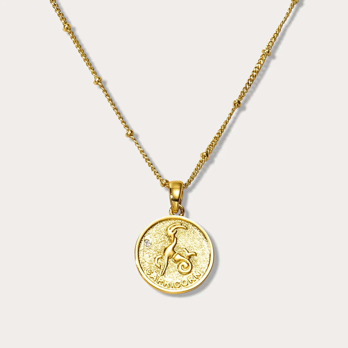 Capricorn Constellation Coin Pendant Necklace sold by Selenichast