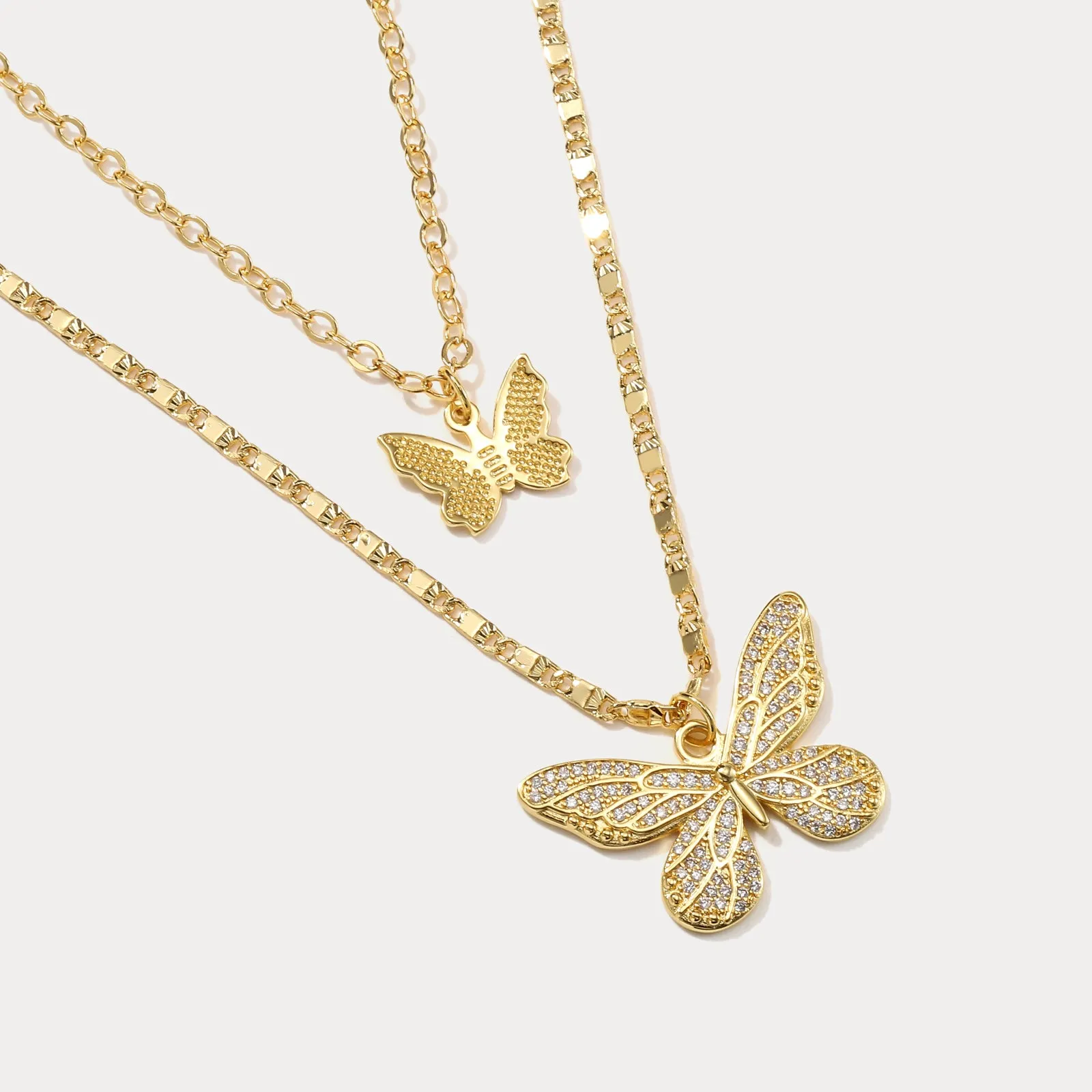Double Butterfly Necklace sold by Selenichast product image thumbnail 5