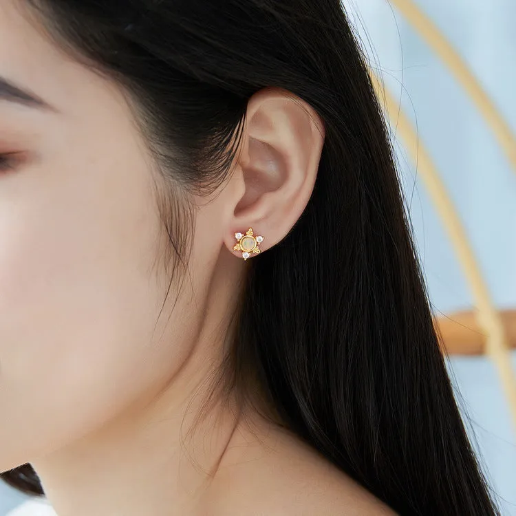 Opal Star Stud Earrings sold by Selenichast product image thumbnail 2