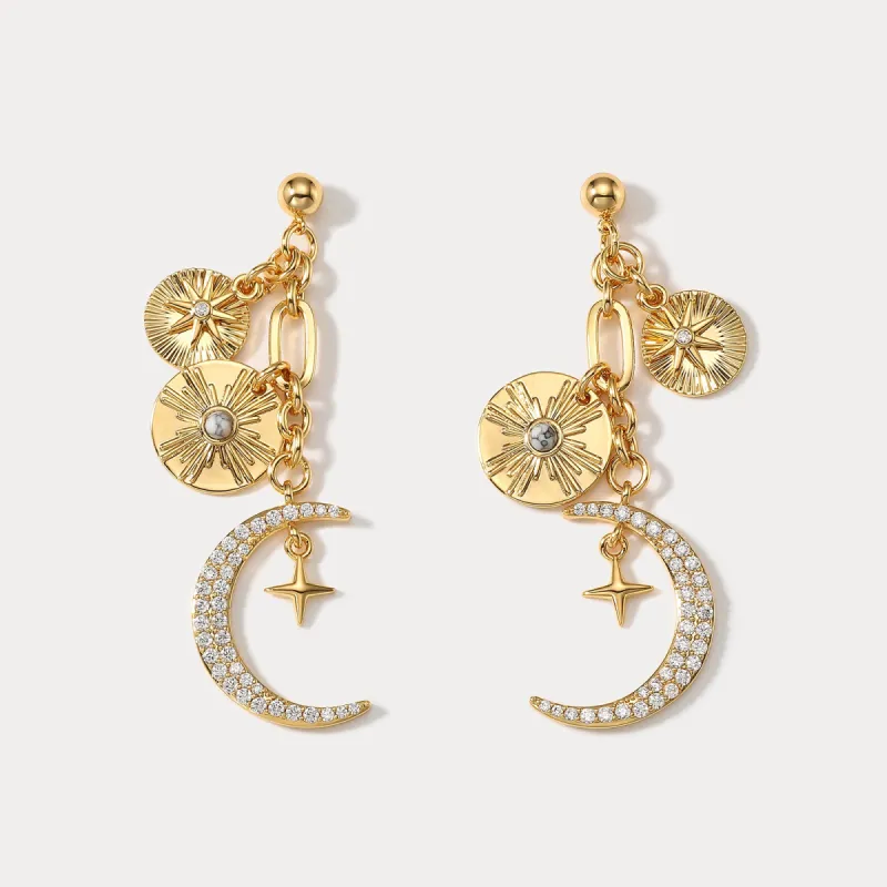 Moon and Star Earrings sold by Selenichast