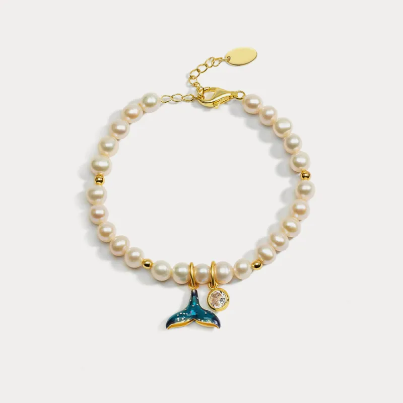 Mermaid Tail Pearl Bracelet sold by Selenichast