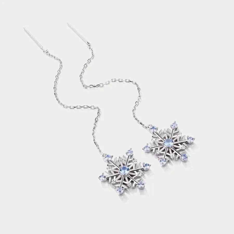 Christmas Snowflake Drop Earrings sold by Selenichast product image thumbnail 2