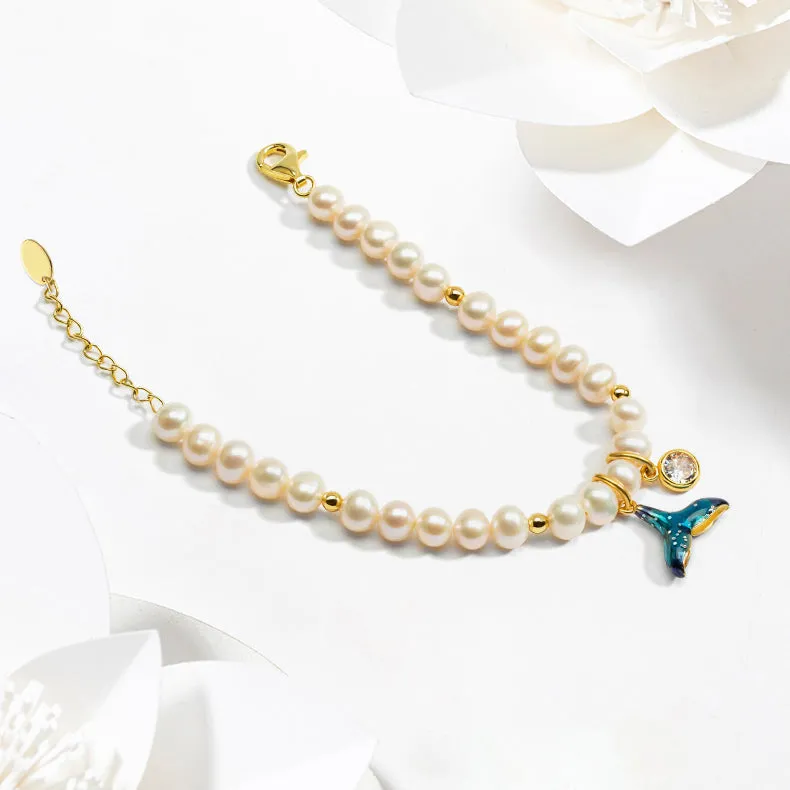Mermaid Tail Pearl Bracelet sold by Selenichast product image thumbnail 5