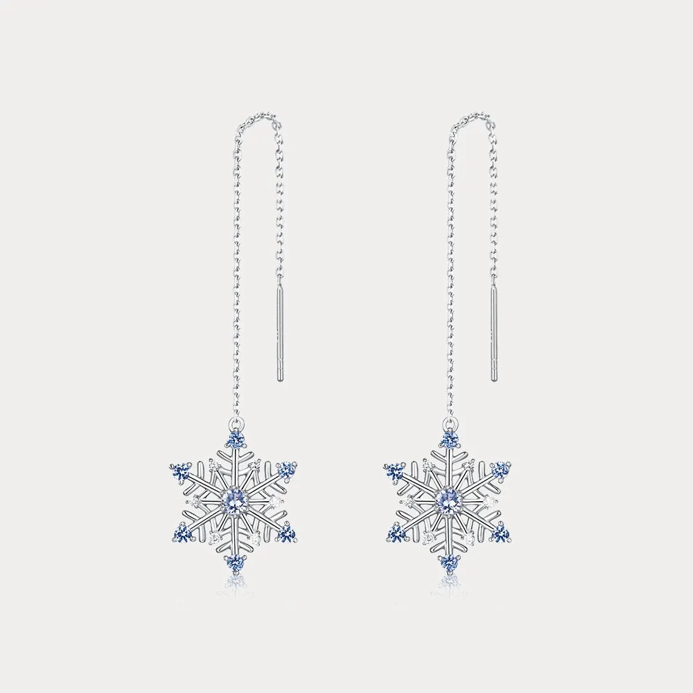 Christmas Snowflake Drop Earrings sold by Selenichast