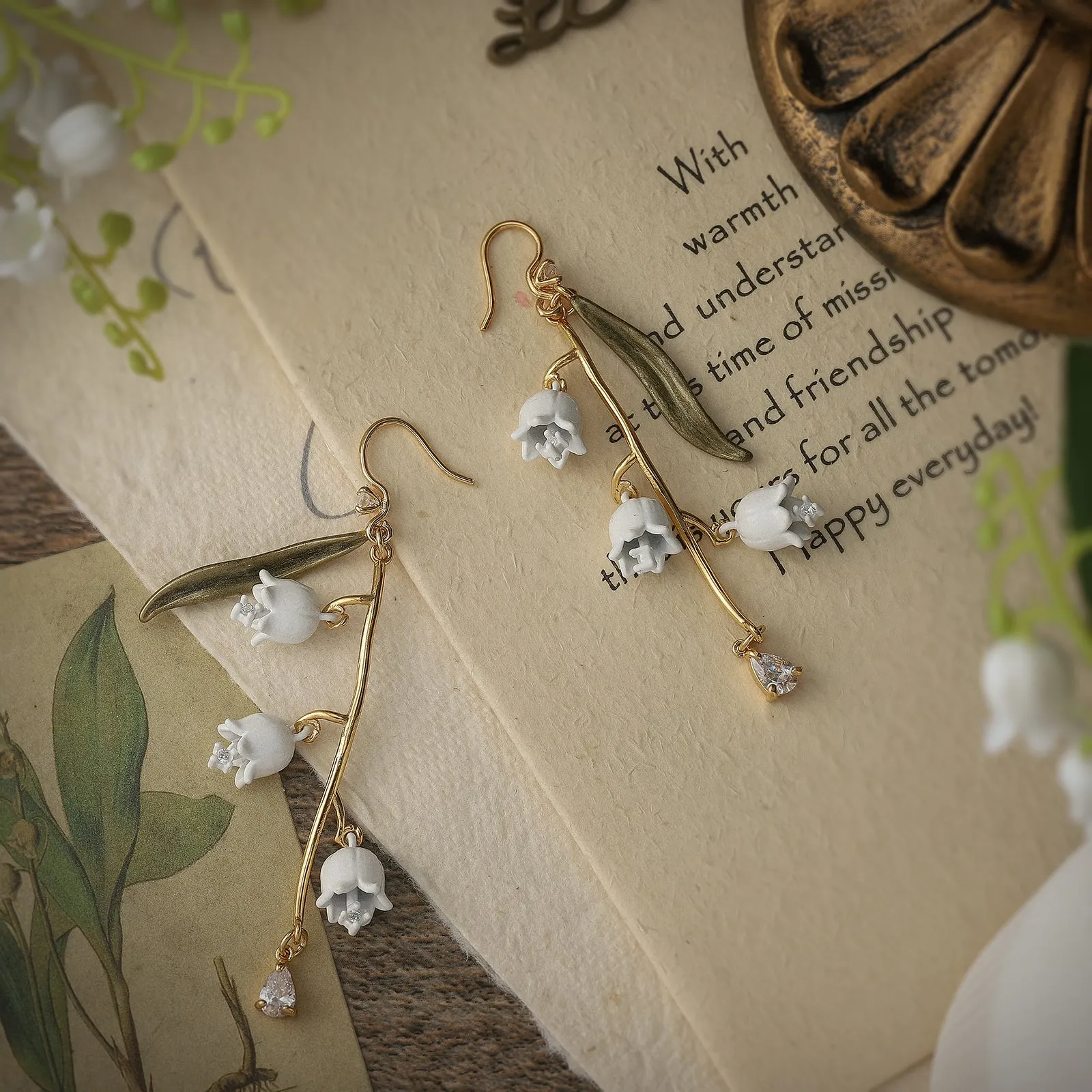 Lily Of The Valley Earrings sold by Selenichast product image thumbnail 3