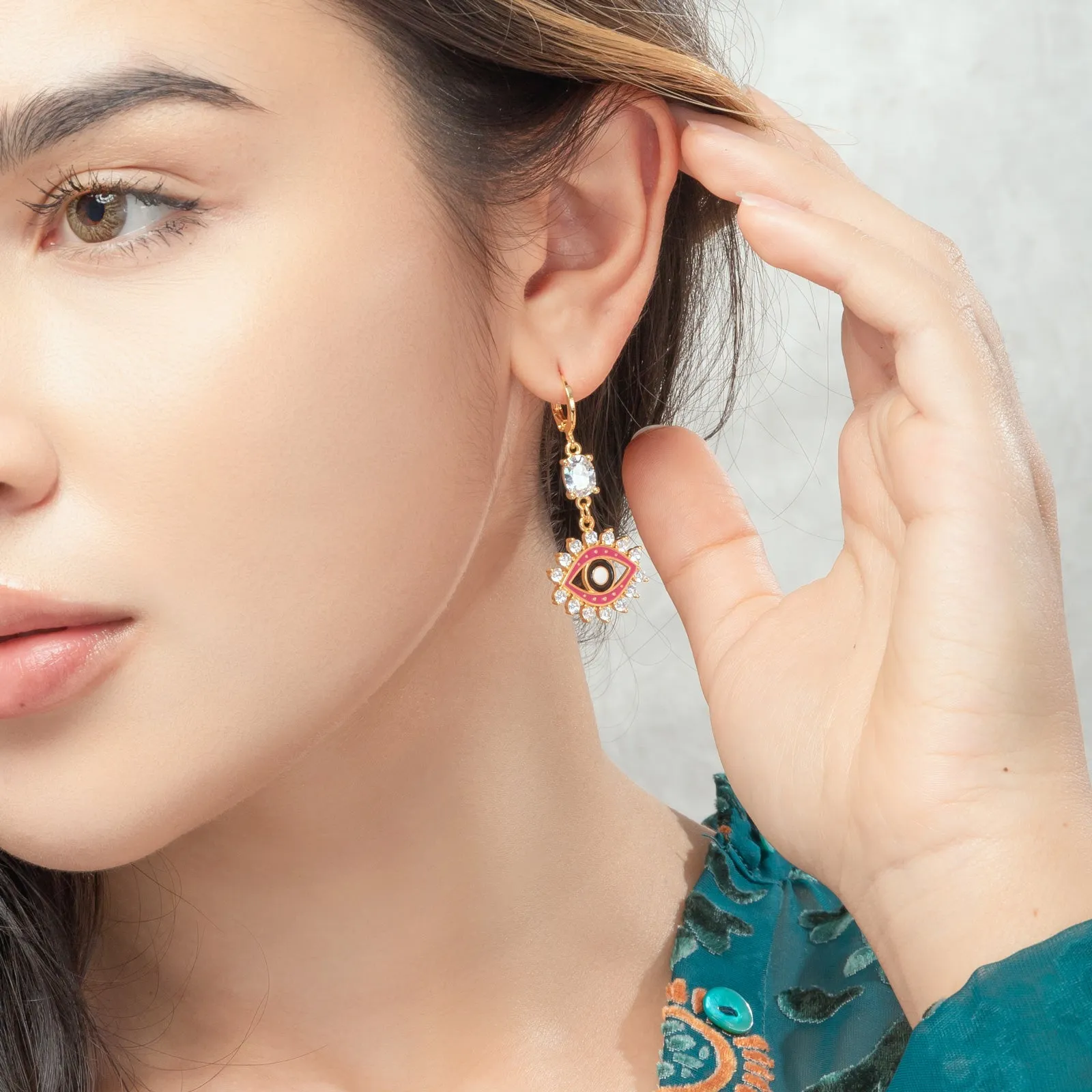 Devil Eye Diamond Earrings sold by Selenichast product image thumbnail 2