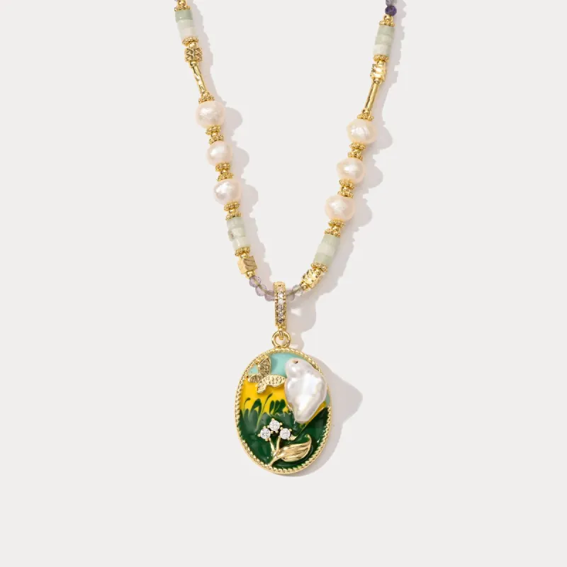 Garden Pearl Necklace sold by Selenichast