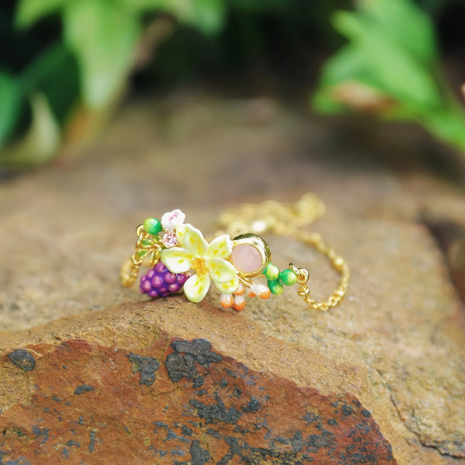 Sweet Grape Flower Gemstone Gift Set with Gift Wrapping sold by Selenichast product image thumbnail 2