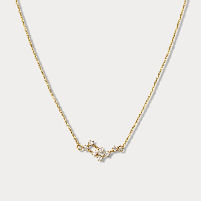 Aquarius Constellation Diamond Pendant Necklace sold by Selenichast