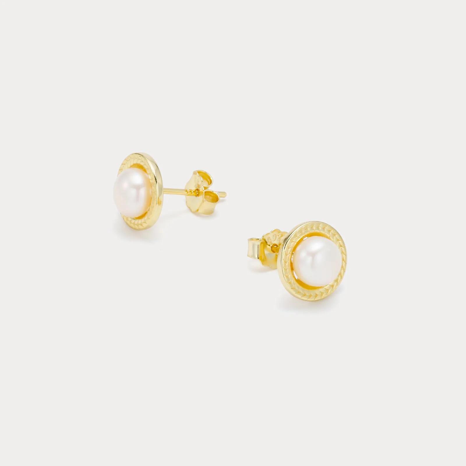 Pearl Stud Earrings sold by Selenichast product image thumbnail 5