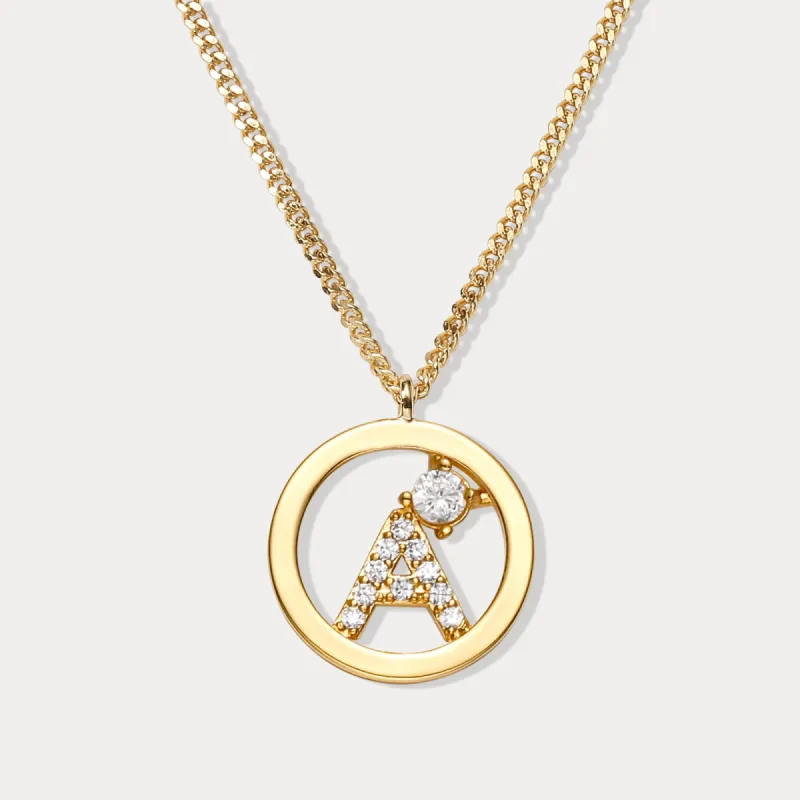 Diamond Letter Chain Necklace sold by Selenichast