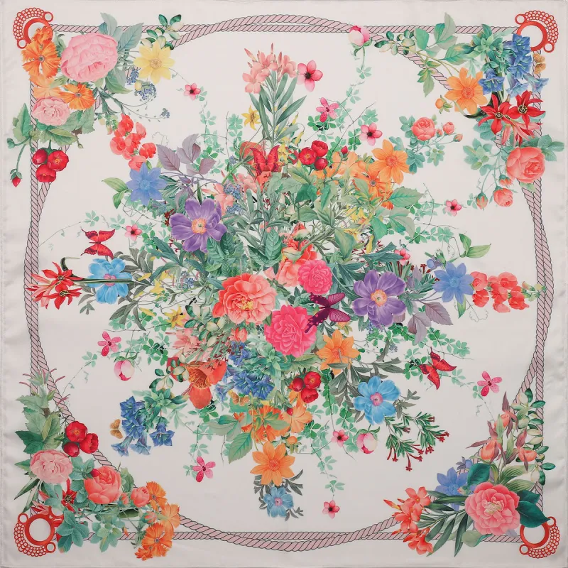 Blooming Silk Square Scarf sold by Selenichast