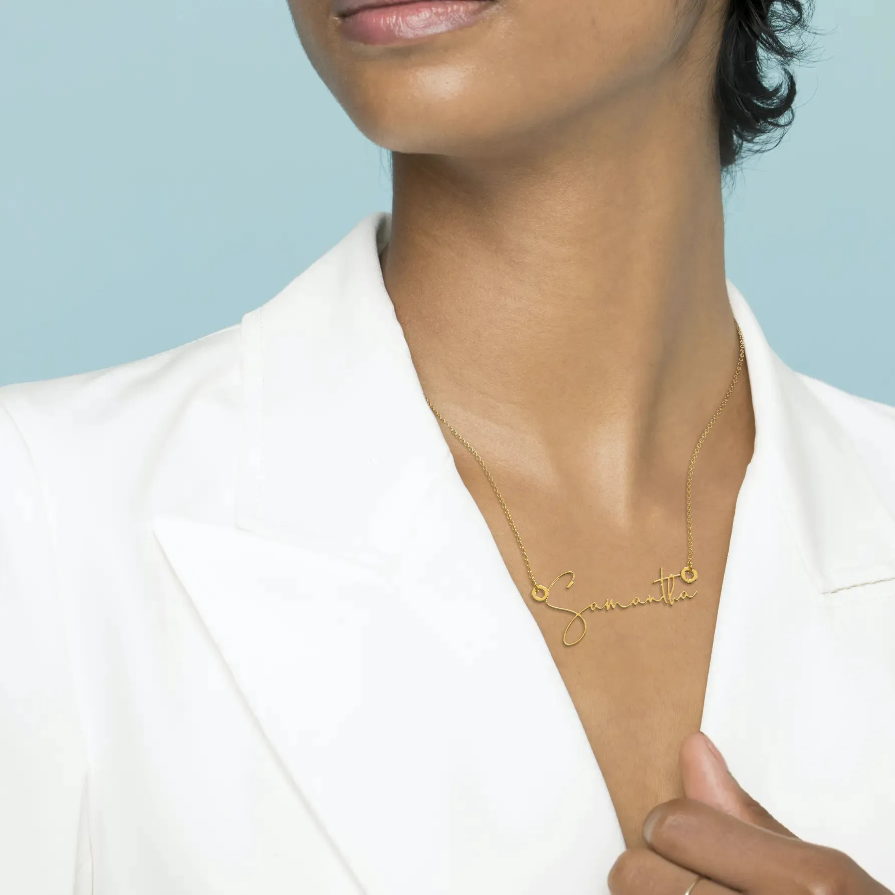 Monroe Name Necklace sold by Selenichast product image thumbnail 4