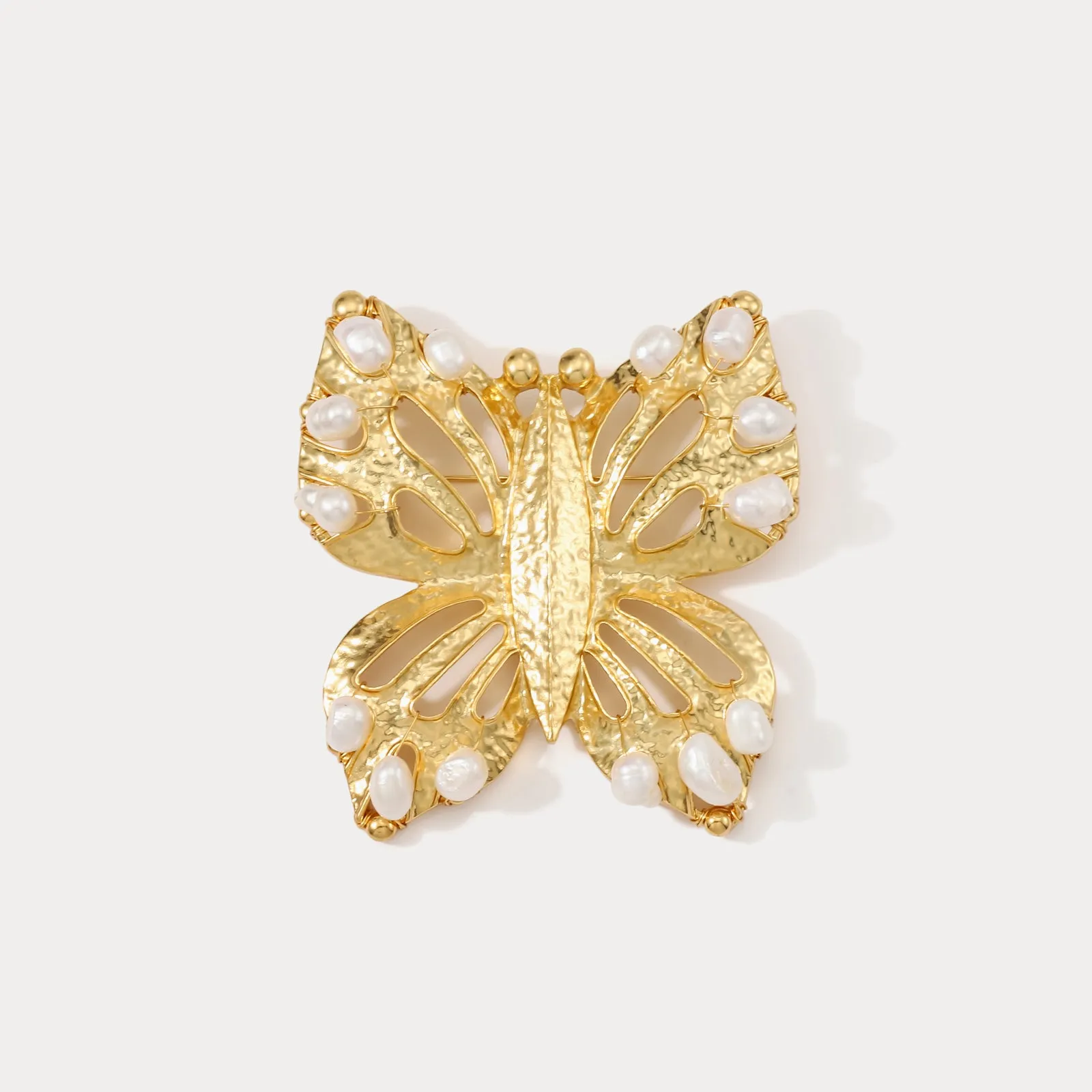 Pearl Butterfly Brooch sold by Selenichast