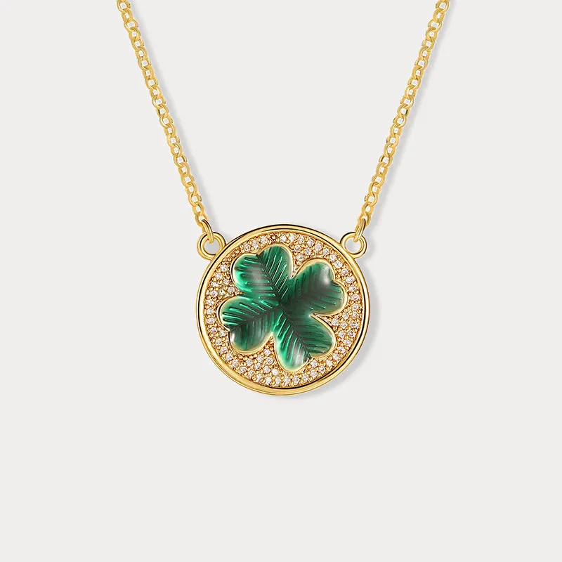 Four-leaf Clover Coin Necklace sold by Selenichast