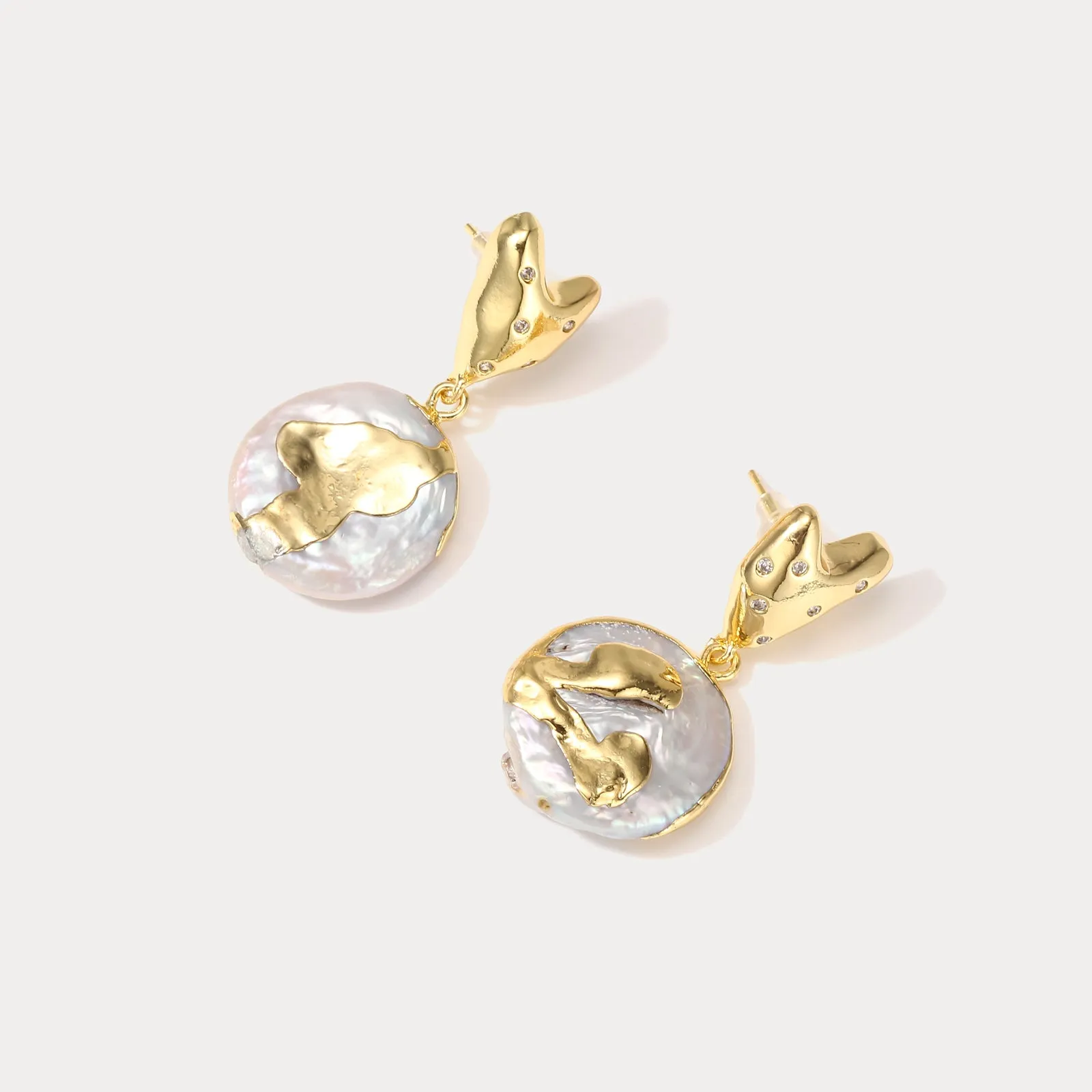 Antique Baroque Pearl Earrings sold by Selenichast product image thumbnail 3