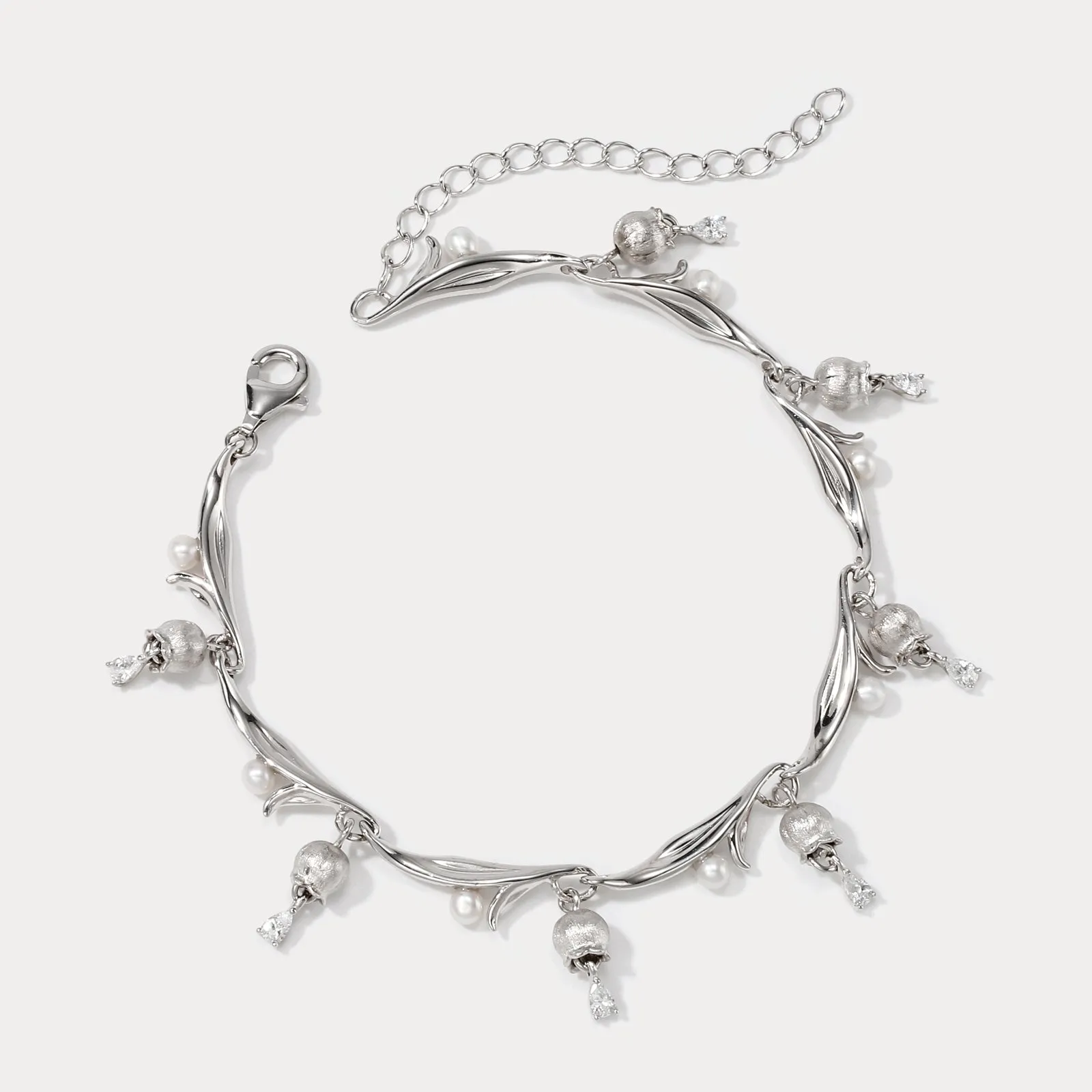 Silver Lily Of The Valley Bracelet sold by Selenichast product image thumbnail 4